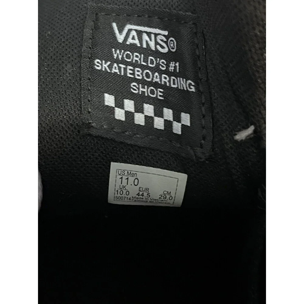 Vans Skate Wayvee Shoe Mens Size US 11 Black Skateboard Sneakers Popcush EUC